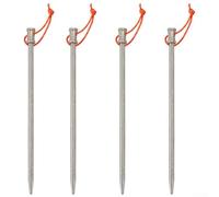 Lot de 4 piquets de tente réfléchissants en alliage Ti pour une mise à la terre stable dans diverses conditions (20 cm)