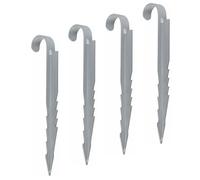 Lot de 4 piquets de trampoline avec crochet de fixation pour balançoire, piquets de sol robustes pour équipement d'extérieur facile à utiliser