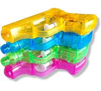 Lot de 4 Pistolets à Eau pour Enfant translucides| Plus DE 10 MODÈLES | Jet d'eau | Matière : Plastique |Couleurs : Jaune Violet Bleu Jaune Vert (Water Gun)
