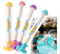 Lot de 4 pistolets à eau pour enfants, feux d'artifice, jouet | Pulvérisateur d'eau romantique de style feu d'artifice, seringue à eau avec tête de pulvérisation multi-trous
