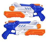 Lot de 4 Pistolets a Eau pour Enfants - Pistolets à Eau d'une capacité de 300 ML et d'une portée de 7,5 à 9 mètres, Pistolets et Fusils à Eau pour Bataille d'eau dans la Piscine en été