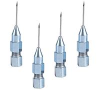 Lot de 4 pistolets à graisse avec pointe de la bouche, tête d'aiguille amovible, distributeur de graisse, accessoires pour remplissage d'huile