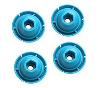 Lot de 4 pistolets adhésifs compacts Disque poussoir fabriqué en ABS Tête de poussée de 50 mm offrant un ajustement solide Ouvertures de 8 mm et 14 mm Tampon poussoir adhésif