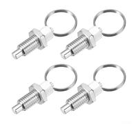 Lot de 4 pistons à ressort en acier inoxydable M10 x 1,5 avec anneaux de traction pour une utilisation dans les machines et équipements industriels