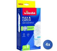 Lot De 4 Piuminos Vileda Flex Catch Recharge 5 Pièces Multicolore