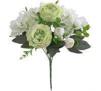 Lot de 4 pivoines en soie faites à la main 30 cm Décoration de table