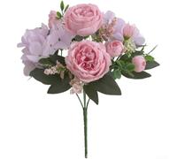 Lot de 4 pivoines en soie faites à la main 30 cm Décoration de table