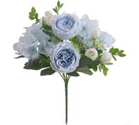 Lot de 4 pivoines en soie faites à la main 30 cm Décoration de table