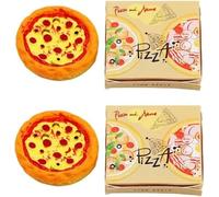 Lot de 4 pizzas miniatures 1/12 - Accessoires de décoration pour maison de poupée - Mélange de résine - Accessoires de décoration pour maison de poupée
