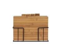 Cook Concept Planches à découper Socle Lot de 4 Bambou Noir et Marron