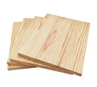 Lot de 4 planches de bois rectangulaires en bois brut pour travaux manuels, 20 x 15 x 1 cm, blocs de bois vierges pour sculpter, peindre et brûler