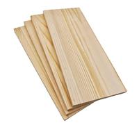 Lot de 4 planches de bois rectangulaires en bois brut pour travaux manuels, 25 x 10 x 1 cm, blocs de bois vierges pour sculpter, peindre et brûler