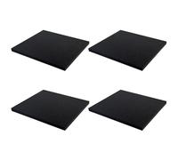 Lot de 4 planches de protection en mousse de polyuréthane résistantes aux chocs pour le stockage d'articles fragiles - Inserts en mousse de polyuréthane pour étuis - Noir
