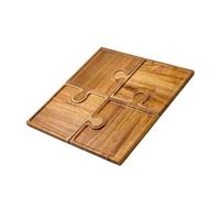 Lot de 4 planches de service en bois conçues pour un assemblage simple et des présentations attrayantes