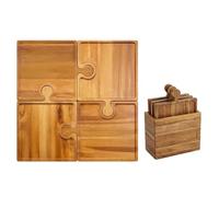 Lot de 4 planches de service en bois conçues pour un assemblage simple et des présentations attrayantes