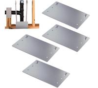 Lot de 4 plaques à ongles en acier de 12,7 x 20,3 cm - de protection anti-vail - Pour conduits d'aspirateur central, plomberie de sous-sol, protection de câblage de cloison sèche