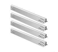 Lot de 4 plaques chauffantes en acier inoxydable pour barbecues à gaz Charbroil Performance 2 à 6 brûleurs, pour aromatisation pour barres de rechange avec déflecteur de feu pour évaser et cuire