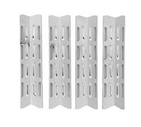 Lot de 4 plaques chauffantes universelles en acier inoxydable pour barbecue - Réglable - En émail durable pour une meilleure performance et protection