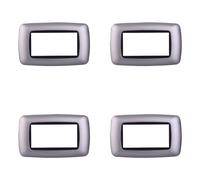 Lot de 4 plaques compatibles avec Bticino Living, en plastique bombée 3/4/7 places, pour supports bleus - 4 pièces
