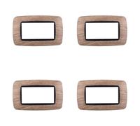 Lot de 4 plaques compatibles avec Bticino Living, en plastique bombée 3/4/7 places, pour supports bleus - 4 pièces