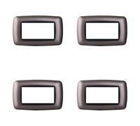 Lot de 4 plaques compatibles avec Bticino Living, en plastique bombée 3/4/7 places, pour supports bleus - 4 pièces