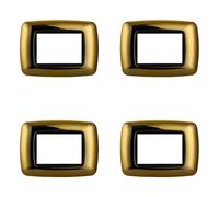 Lot de 4 plaques compatibles avec Bticino Living, en plastique bombée 3/4/7 places, pour supports bleus - 4 pièces