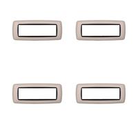 Lot de 4 plaques compatibles avec Bticino Living, en plastique bombée 3/4/7 places, pour supports bleus - 4 pièces