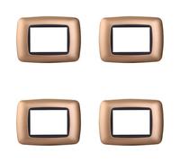 Lot de 4 plaques compatibles avec Bticino Living, en plastique bombée 3/4/7 places, pour supports bleus - 4 pièces