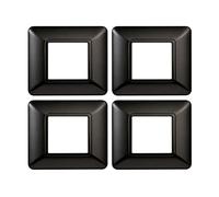 Lot de 4 plaques compatibles avec Vimar Plana (2 places/modules, acier foncé)