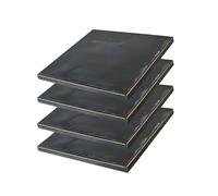 Lot de 4 plaques d'acier 10,2 x 10,2 x 0,6 cm - Lot de 4 plaques en acier laminé à chaud A36 de 6,35 mm - Plaque de base soudable pour four et soudure
