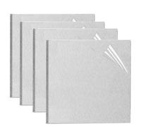 Lot de 4 plaques d'aluminium 6061 T6 de 10 mm d'épaisseur, avec film protecteur, for applications industrielles et artisanales.(200x200x10mm)