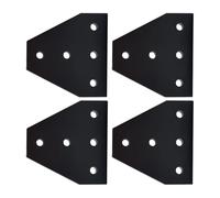 Lot de 4 plaques d'angle à 5 trous pour panneau de jonction extérieur - Support d'angle en aluminium pour cadre d'imprimante - Connecteur profilé en aluminium en forme de T