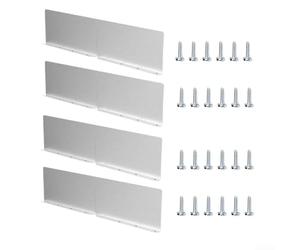 Lot de 4 plaques de déflexion de l'eau de pluie pour toit et gouttières - Déflecteur d'eau en aluminium