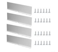 Lot de 4 plaques de déflexion pour la gestion de l'eau de pluie pour toit, système de protection de gouttière en aluminium, protection contre les éclaboussures de vallée