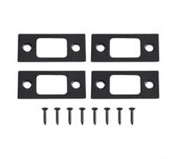 Lot de 4 plaques de gâche professionnelles en acier inoxydable offrant une sécurité renforcée de la porte et un alignement facile pour l'installation. Compatible avec les verrous à pêne dormant