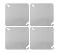 Lot de 4 plaques de protection carrées vierges en métal pour boîte électrique de 10,2 cm pour la sécurité et la dissimulation