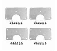 Lot de 4 plaques de renfort de montage de charnière en acier inoxydable pour porte d'armoire, compatibilité et résistance