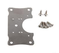 Lot de 4 plaques de réparation de porte d'armoire en acier inoxydable avec vis - Kit de fixation de charnière d'armoire de cuisine pour restauration de panneau de porte endommagé - 9 x 5 cm
