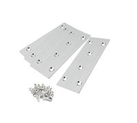 Lot de 4 plaques de réparation plates en acier inoxydable - 12,7 x 4,8 cm - 2 mm d'épaisseur - Pour meubles, bois, étagères, armoires