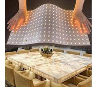 Lot de 4 plaques de rétroéclairage LED 24 V 36 W 3000 K blanc chaud, 50 x 24 cm par unité, panneau LED flexible à intensité variable pour murs rétroéclairés en pierre/marbre/onyx/quartz