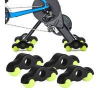 Lot de 4 plaques de rocker - Simulation Swing pour Kickr Core - Réduction du bruit - Adaptateur Snap Rocker Feet avec 8 balles pour entraînement de vélo Wahoo Kickr Core - Vélo d'appartement