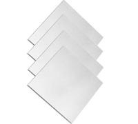 Lot de 4 plaques métalliques en aluminium 6061 T6 - Feuille d'aluminium plate de 5 mm d'épaisseur for le bricolage et les applications industrielles(200x200x5mm)