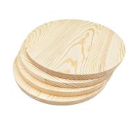 Lot de 4 plaques rondes vierges en bois brut de 25 x 1,5 cm pour projets d'artisanat, gravure, combustion du bois, peinture