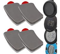 Lot de 4 plaquettes métalliques de rechange avec tampon adhésif pour OOONO CO-Driver NO2, P-DISC NO1, NO2 et NO3 - Disque de stationnement électronique - Support d'avertissement de flash - Pièces de