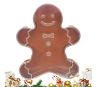Lot de 4 plateaux à bonbons de Noël sur le thème des vacances pour collations, C-ookies, ornements, assiettes à bonbons de Noël portables avec couvercle pour les réunions de vacances, les repas