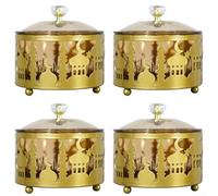 Lot de 4 plateaux à goûter décoratifs, parfaits pour recevoir des invités et décoration de la maison