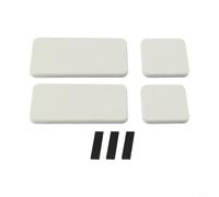 Lot de 4 plateaux en terre de diatomées, indispensables pour la gestion de l'humidité de la salle de bain et de la cuisine (blanc)