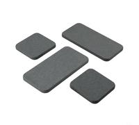 Lot de 4 plateaux en terre de diatomées - Tapis absorbants d'eau pour salle de bain - Ensemble de savon de cuisine, vaisselle, éponge à séchage rapide - Boue de diatomée naturelle rustique (gris foncé