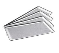 Lot de 4 plateaux perforés en aluminium pour four, 60 x 40 cm, pour boulangerie et pâtisserie professionnelle