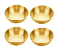 Lot de 4 plats à sauce en acier inoxydable pour restaurants et usage domestique - 8,2 x 8,2 x 2,8 cm - Assiettes à apéritif pour sauces, noix et collations - Passe au lave-vaisselle